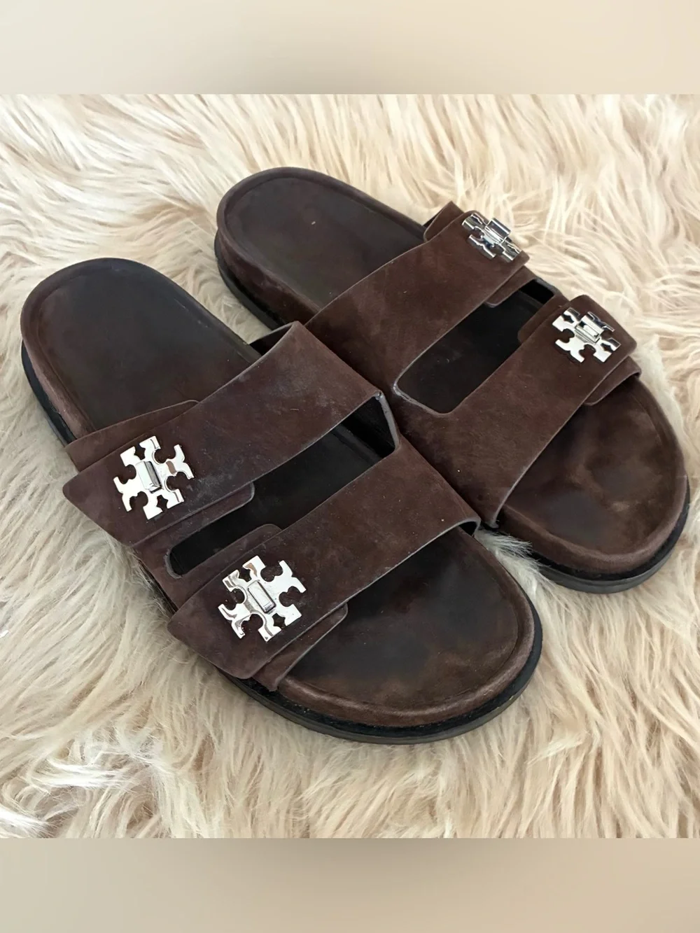 Tory Burch NWOT T Lock Sport Slide Sandal Sz 10.5